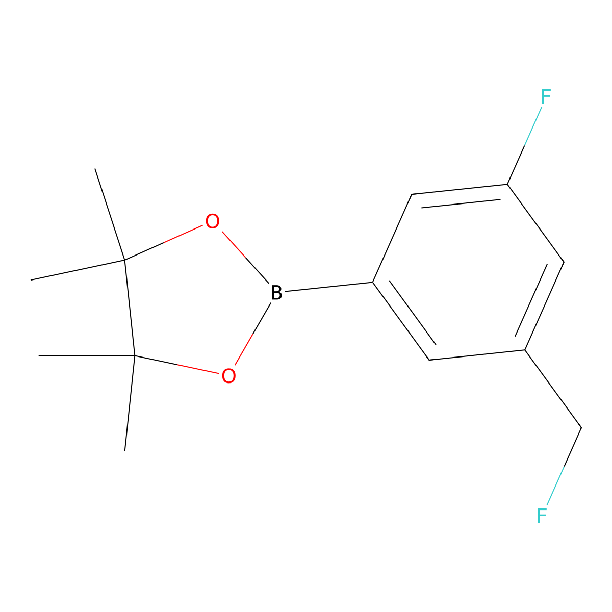 2-(3-Fluoro-5-(fluoromethyl)phenyl)-4,4,5,5-tetramethyl-1,3,2-dioxaborolane molecular structure, CAS 2304633-87-0