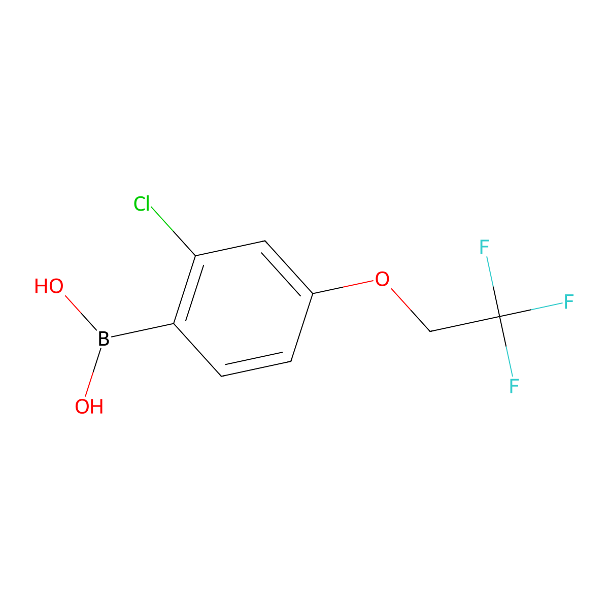 (2-Chloro-4-(2,2,2-trifluoroethoxy)phenyl)boronic acid molecular structure, CAS 2304633-91-6