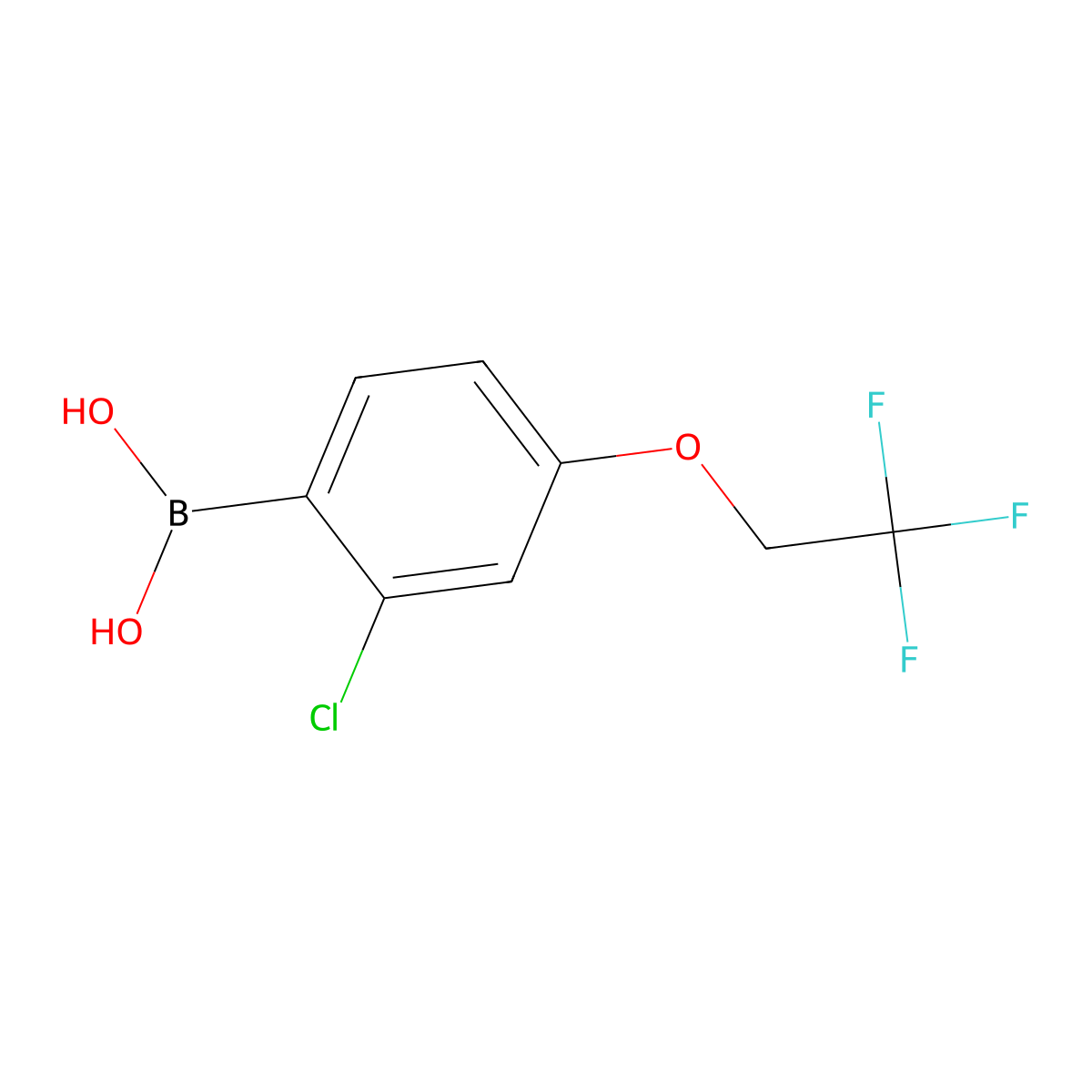 (2-Chloro-4-(2,2,2-trifluoroethoxy)phenyl)boronic acid molecular structure, CAS 2304633-91-6