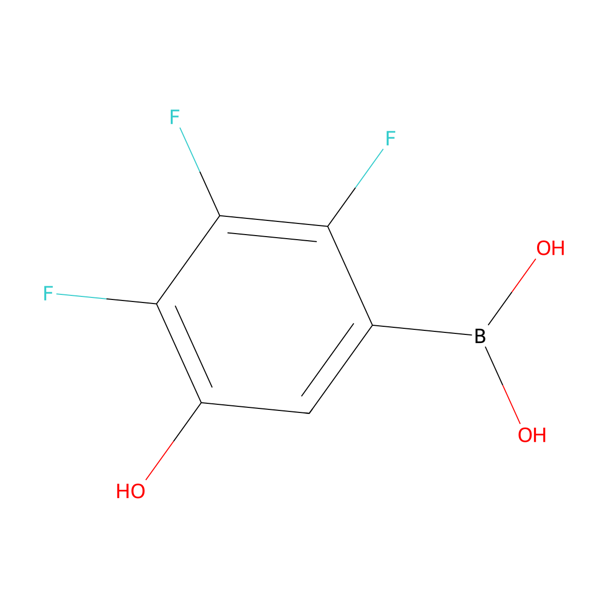 (2,3,4-Trifluoro-5-hydroxyphenyl)boronic acid molecular structure, CAS 2304633-92-7