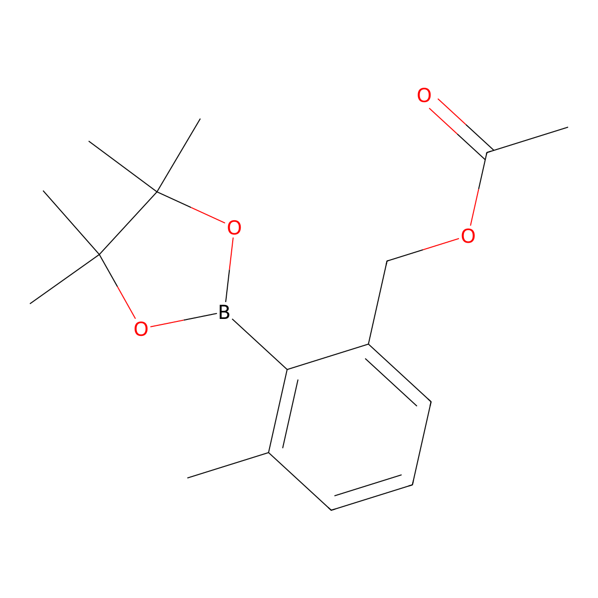 2-(Acetoxymethyl)-6-methylphenylboronic Acid Pinacol Ester molecular structure, CAS 2304633-93-8