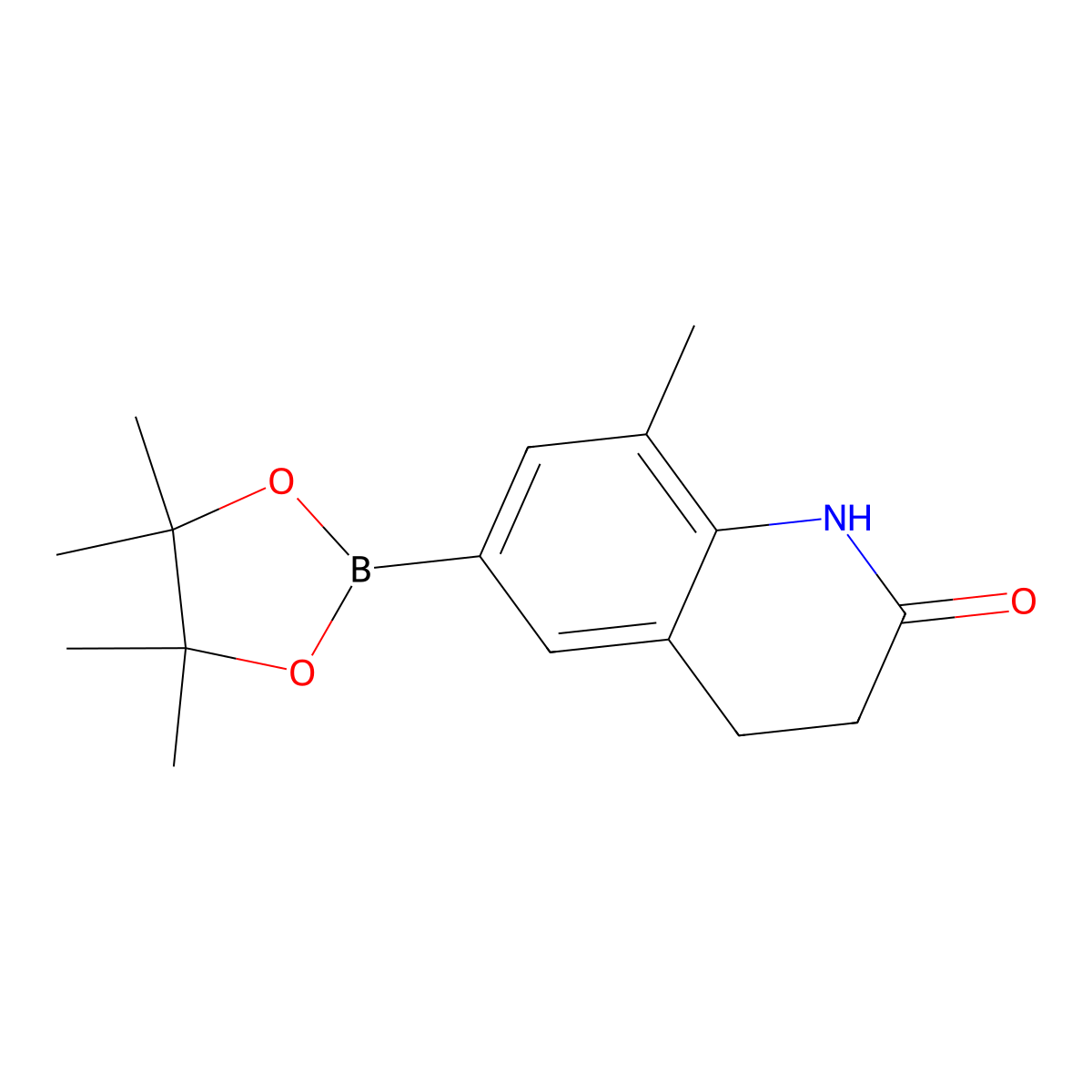 8-Methyl-2-oxo-1,2,3,4-tetrahydroquinoline-6-boronic Acid Pinacol Ester molecular structure, CAS 2304633-96-1