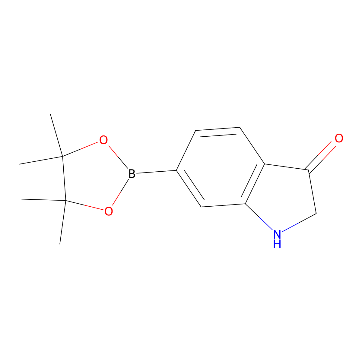 6-(4,4,5,5-Tetramethyl-1,3,2-dioxaborolan-2-YL)indolin-3-one molecular structure, CAS 2304633-97-2