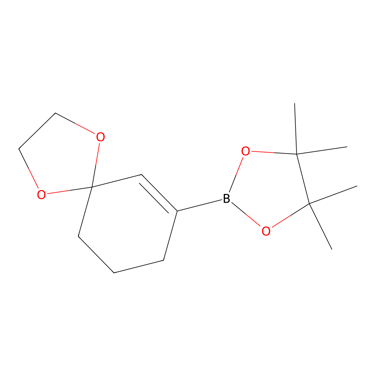 4,4,5,5-Tetramethyl-2-(1,4-dioxaspiro[4.5]dec-6-en-7-yl)-1,3,2-dioxaborolane molecular structure, CAS 2304634-05-5