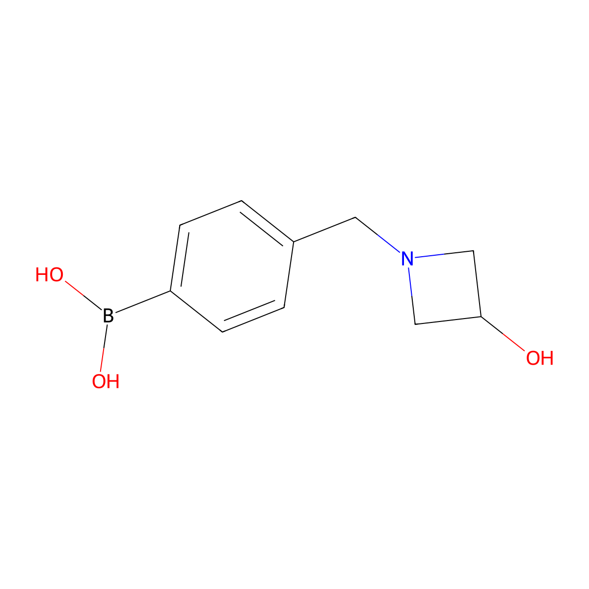 [4-[(3-Hydroxyazetidin-1-yl)methyl]phenyl]boronic acid molecular structure, CAS 2304634-18-0