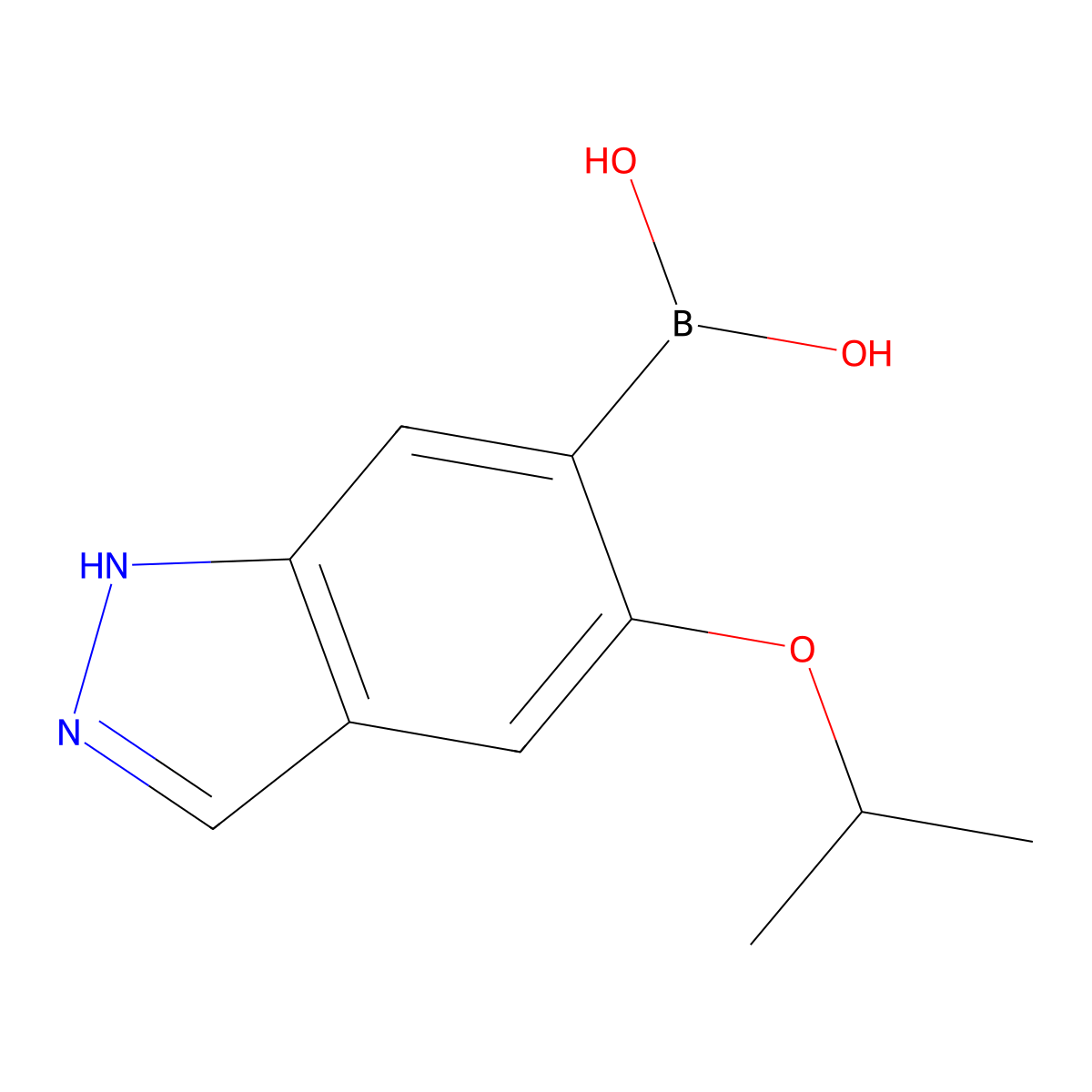 (5-Isopropoxy-1H-indazol-6-yl)boronic acid molecular structure, CAS 2304634-23-7