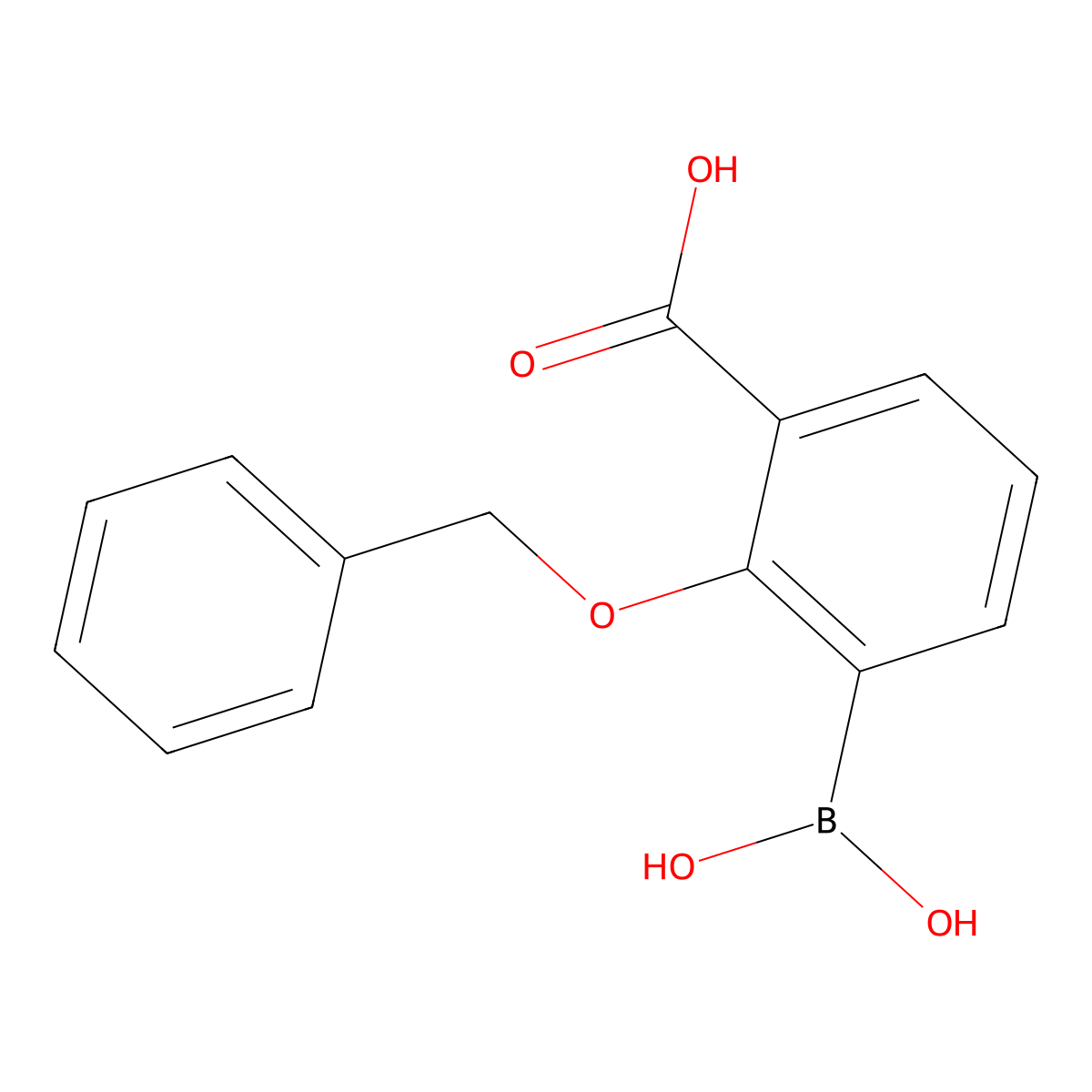 2-(Benzyloxy)-3-(dihydroxyboranyl)benzoic acid molecular structure, CAS 2304634-24-8