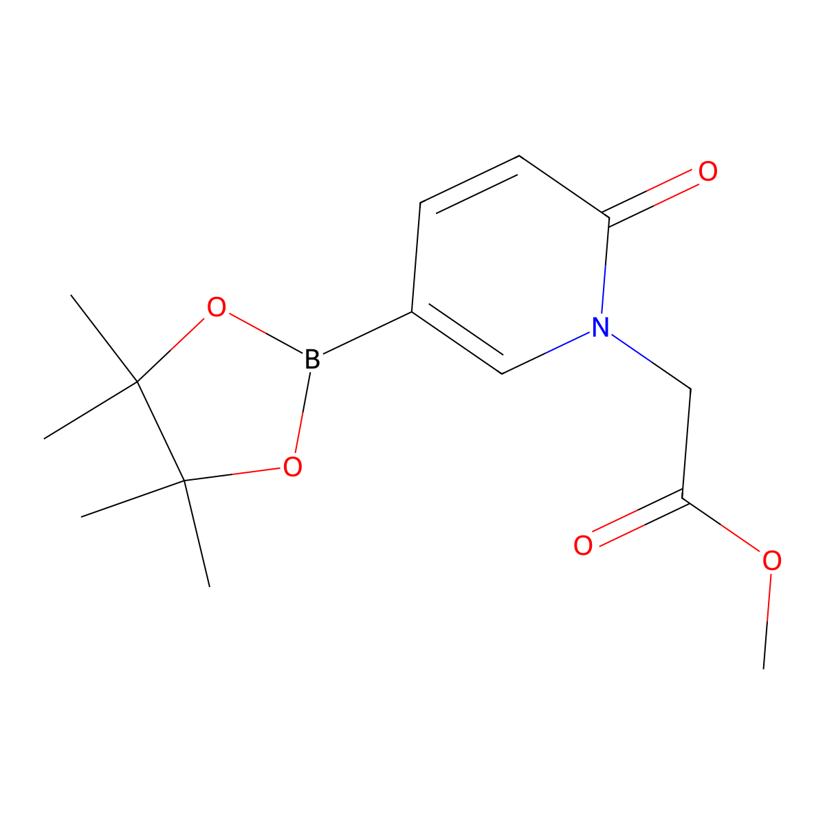 1-(2-Methoxy-2-oxoethyl)-6-oxo-1,6-dihydropyridine-3-boronic Acid Pinacol Ester molecular structure, CAS 2304634-26-0