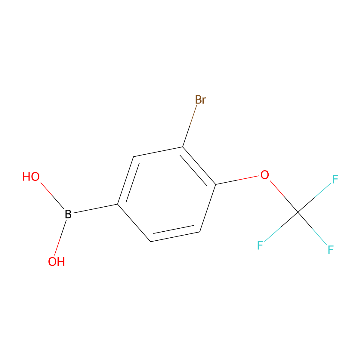 3-Bromo-4-(trifluoromethoxy)benzeneboronic acid molecular structure, CAS 2304634-32-8