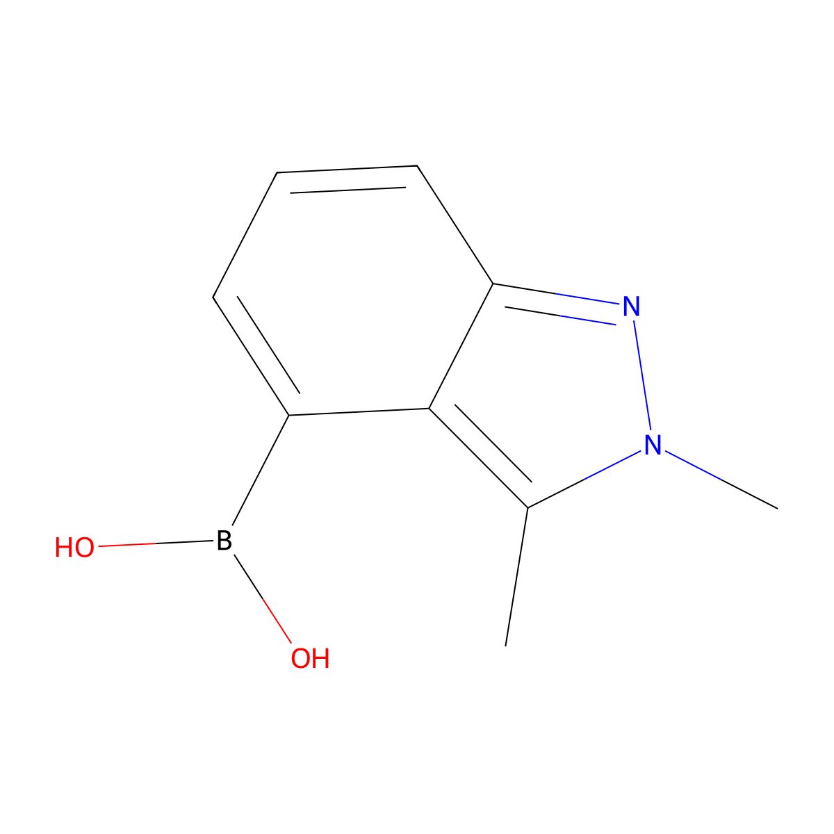 2,3-Dimethyl-2H-indazole-4-boronic acid molecular structure, CAS 2304634-35-1