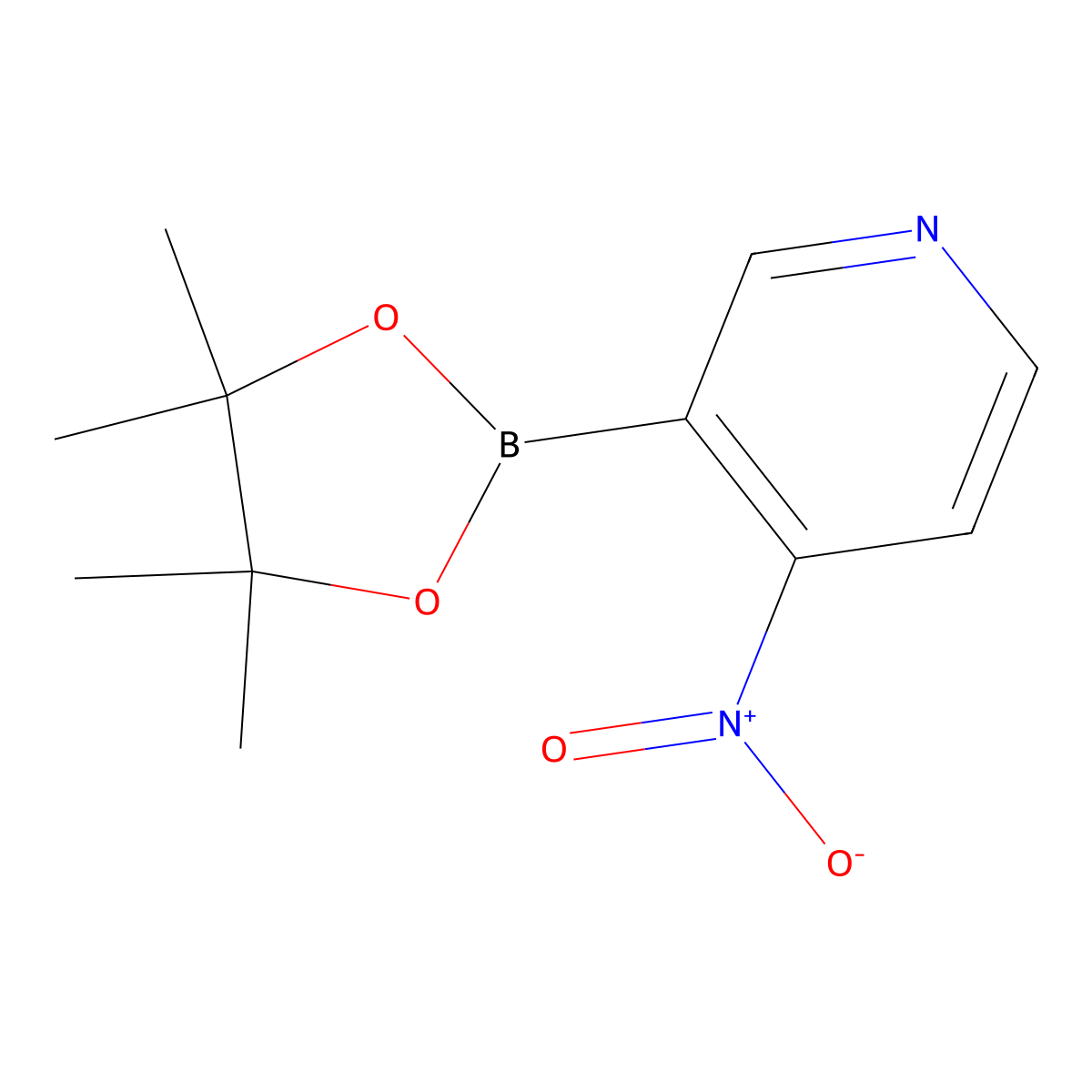 4-Nitro-3-(4,4,5,5-tetramethyl-1,3,2-dioxaborolan-2-yl)pyridine molecular structure, CAS 2304634-38-4