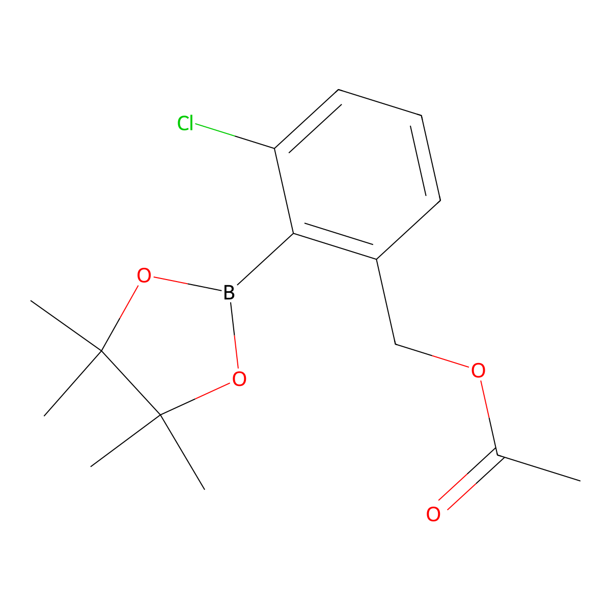 2-(Acetoxymethyl)-6-chlorophenylboronic Acid Pinacol Ester molecular structure, CAS 2304634-54-4