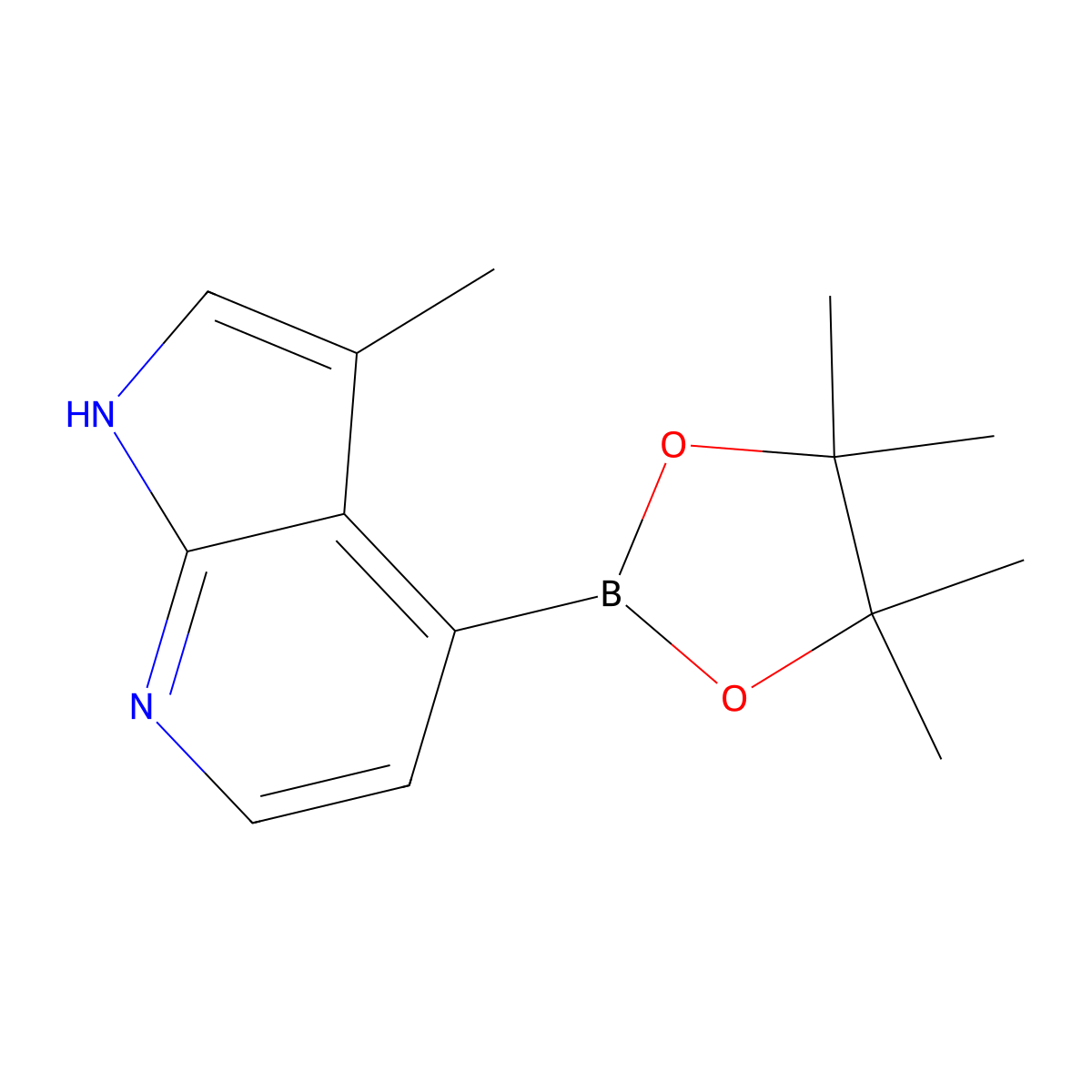 3-methyl-4-(4,4,5,5-tetramethyl-1,3,2-dioxaborolan-2-yl)-1H-pyrrolo(2,3-b)pyridine molecular structure, CAS 2304634-64-6