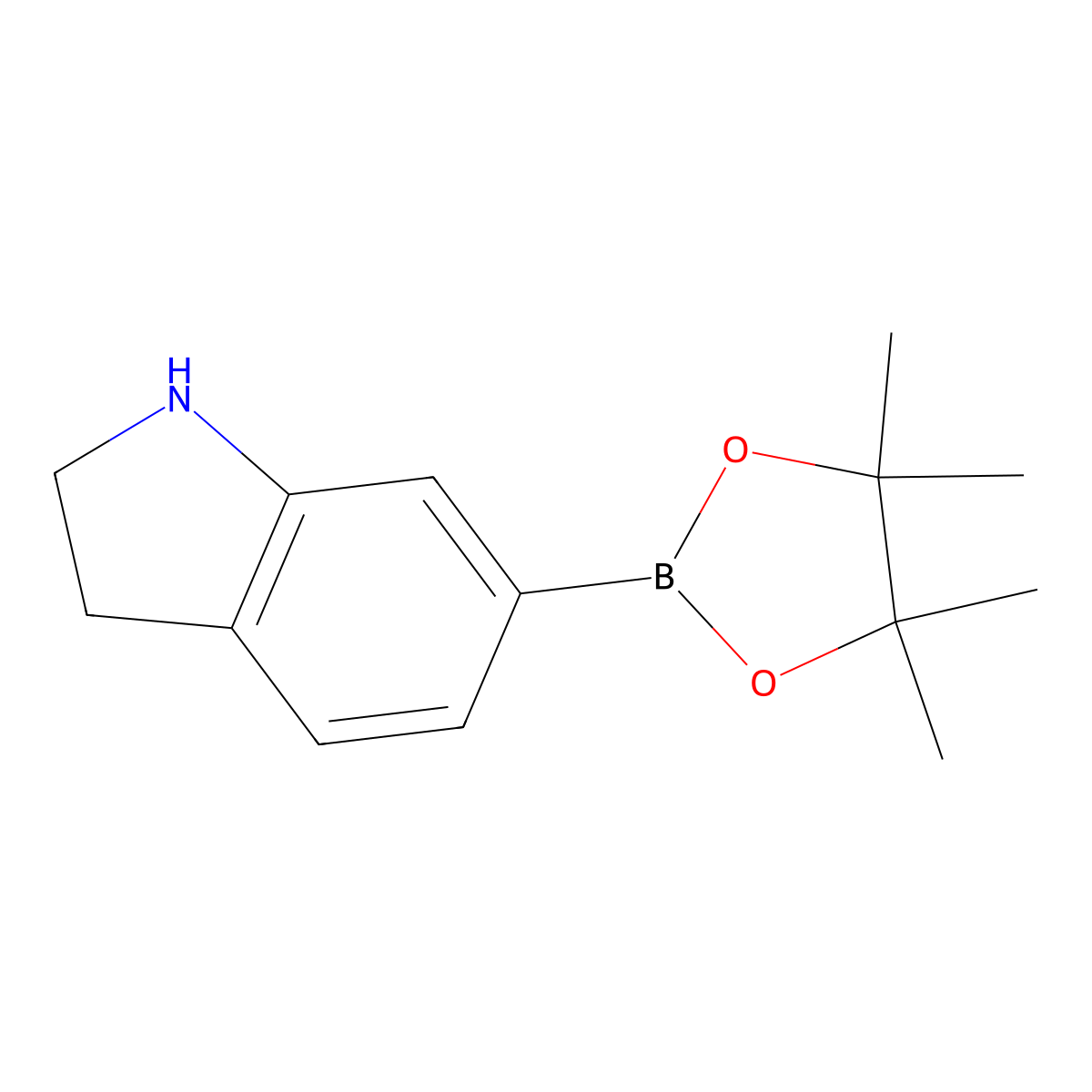 6-(4,4,5,5-Tetramethyl-1,3,2-dioxaborolan-2-YL)indoline molecular structure, CAS 2304634-69-1