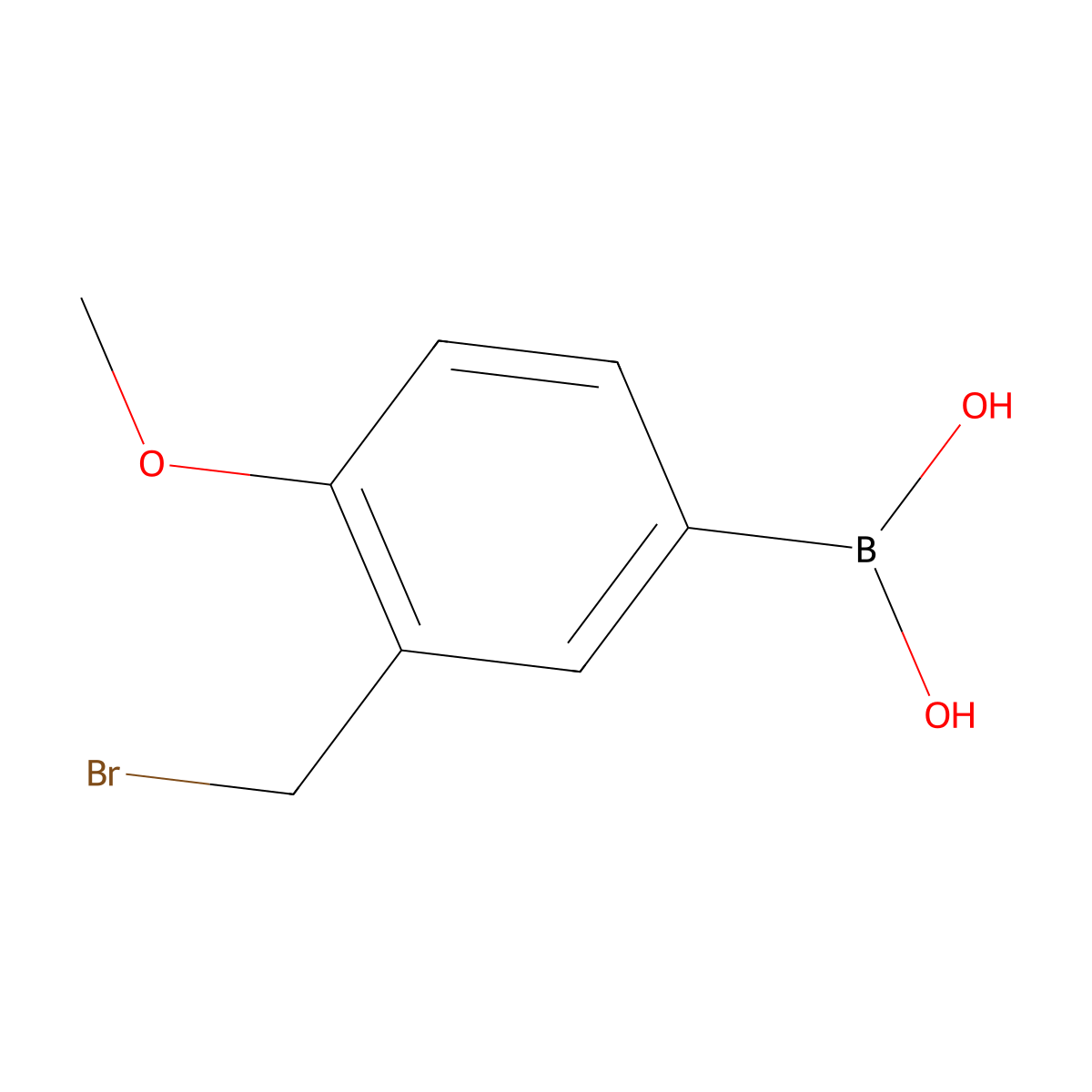 (3-(Bromomethyl)-4-methoxyphenyl)boronic acid molecular structure, CAS 2304634-72-6