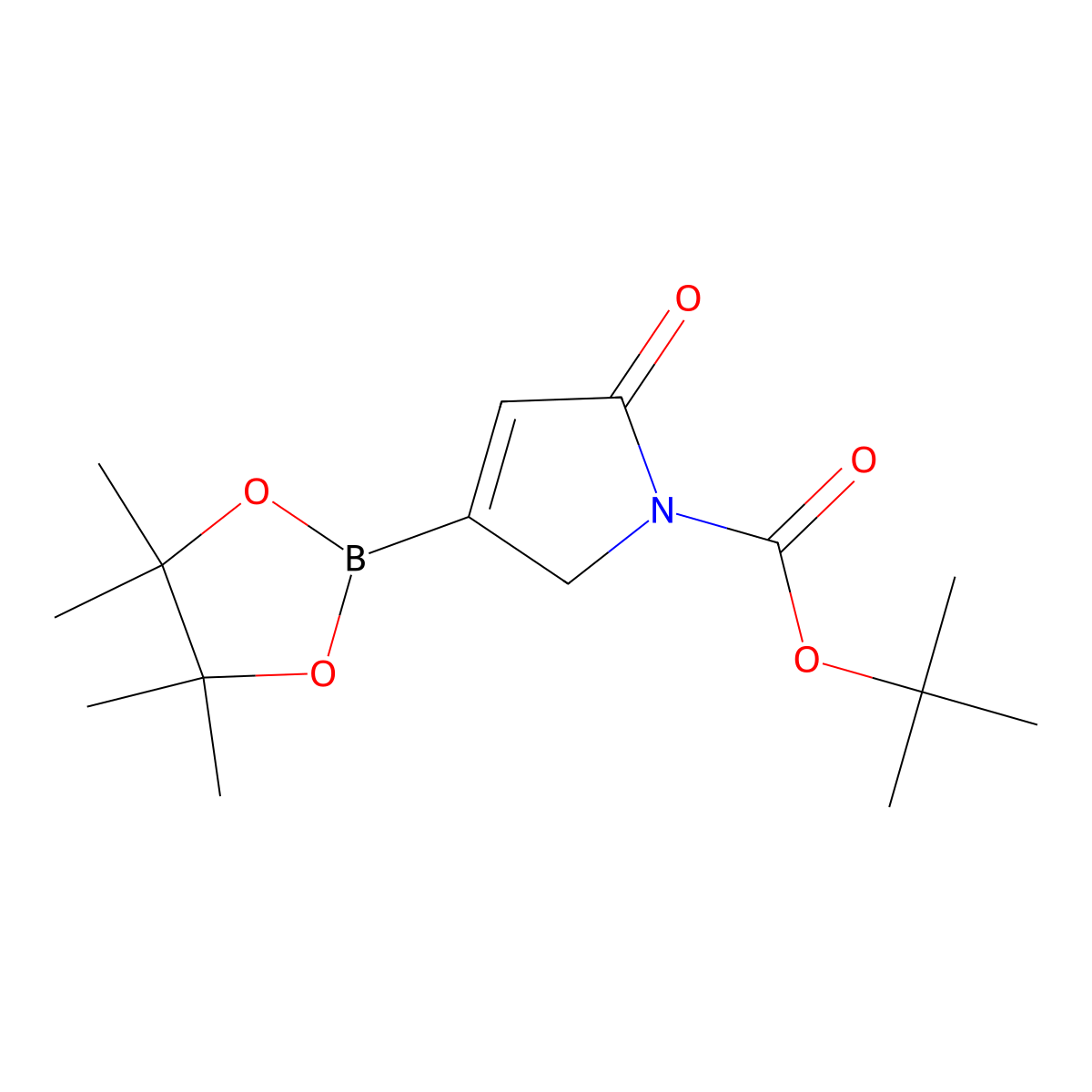 Tert-butyl 2-oxo-4-(4,4,5,5-tetramethyl-1,3,2-dioxaborolan-2-YL)-2,5-dihydro-1H-pyrrole-1-carboxylate molecular structure, CAS 2304634-80-6