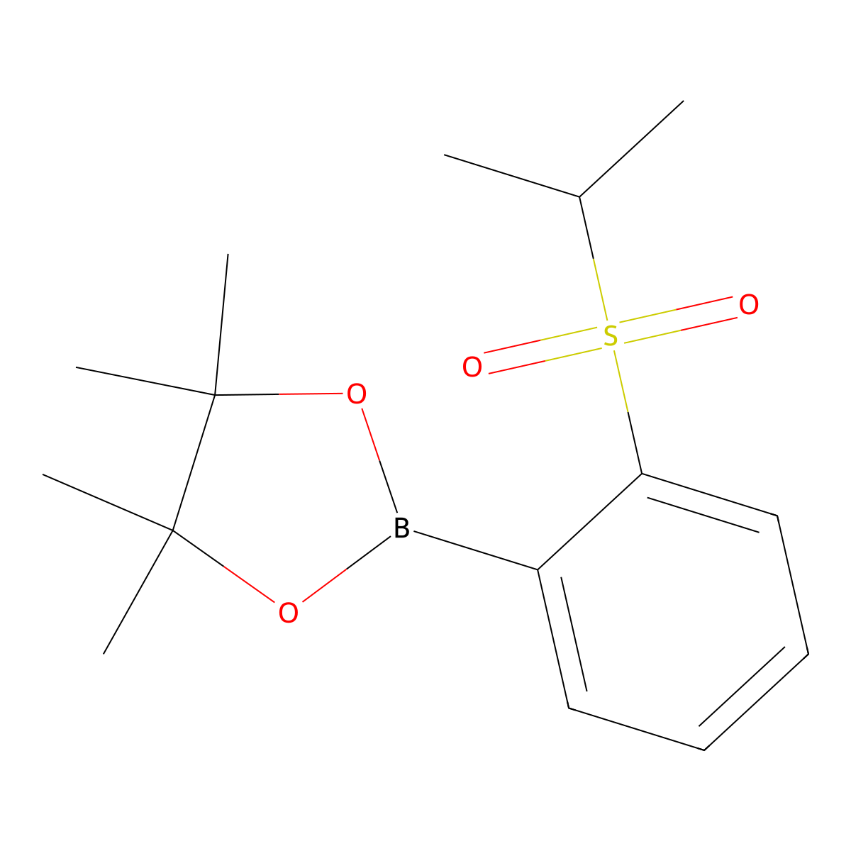 2-(2-(Isopropylsulfonyl)phenyl)-4,4,5,5-tetramethyl-1,3,2-dioxaborolane molecular structure, CAS 2304634-87-3