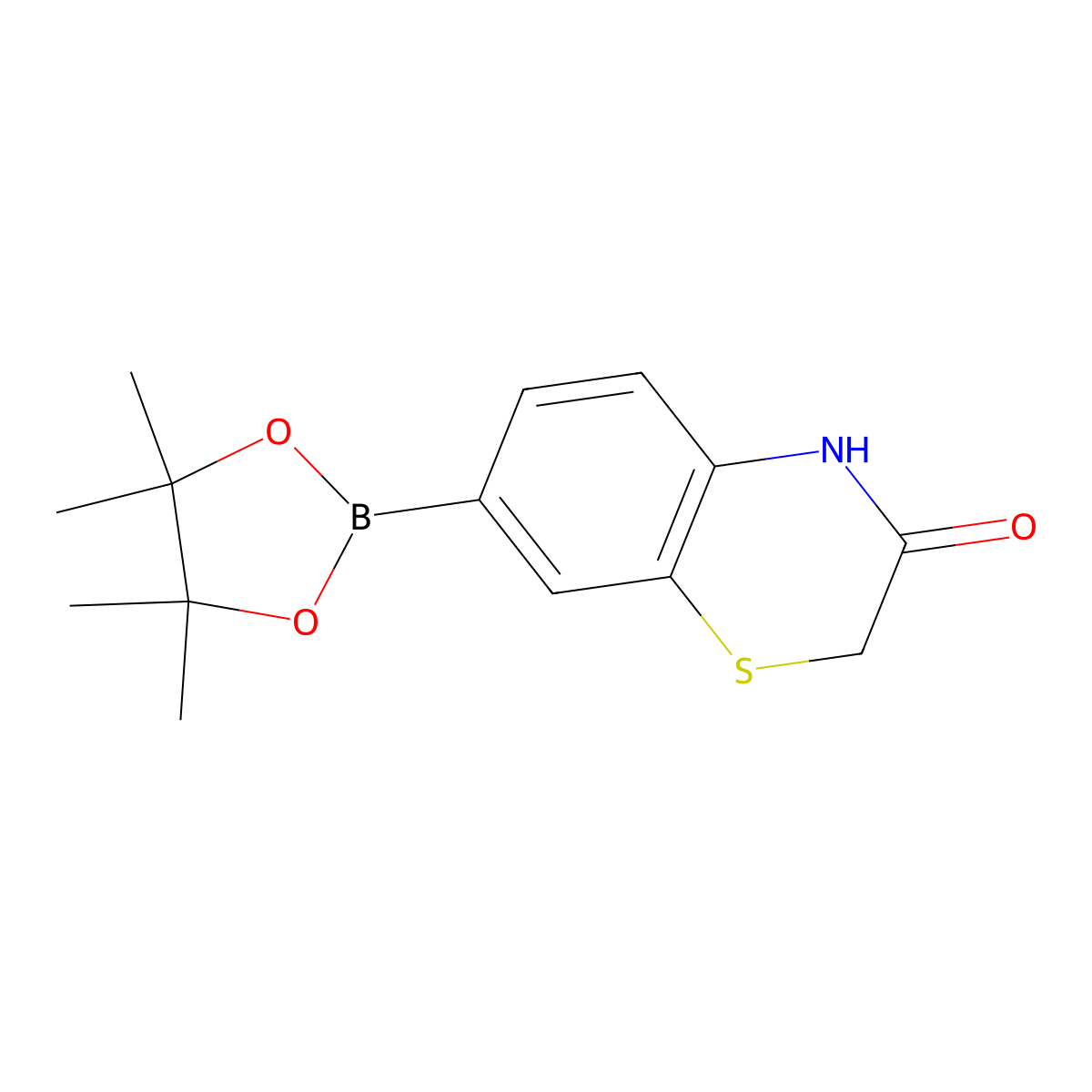 7-(4,4,5,5-Tetramethyl-1,3,2-dioxaborolan-2-yl)-2H-benzo[b][1,4]thiazin-3(4H)-one molecular structure, CAS 2304634-93-1
