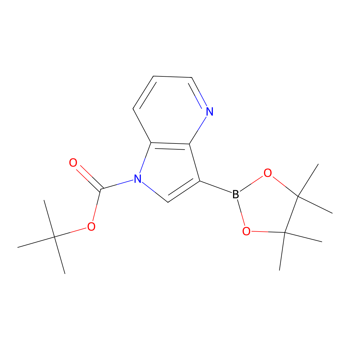 tert-Butyl 3-(4,4,5,5-tetramethyl-1,3,2-dioxaborolan-2-yl)-1H-pyrrolo[3,2-b]pyridine-1-carboxylate molecular structure, CAS 2304634-95-3