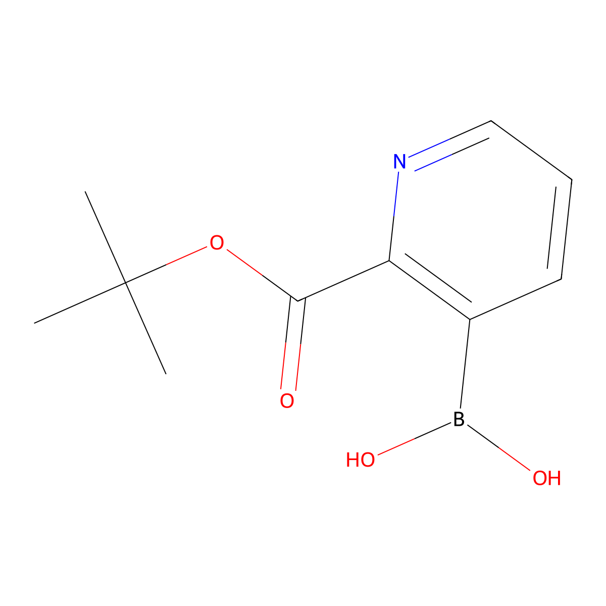 2-(Tert-butoxycarbonyl)pyridin-3-ylboronic acid molecular structure, CAS 2304635-14-9