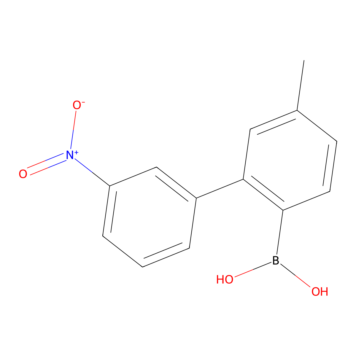 3-Nitropheny-4-methylphenylboronic acid molecular structure, CAS 2304635-15-0