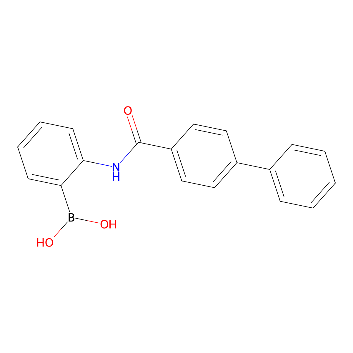 2-(4-Biphenylylcarboxamido)phenylboronic Acid molecular structure, CAS 2304635-19-4