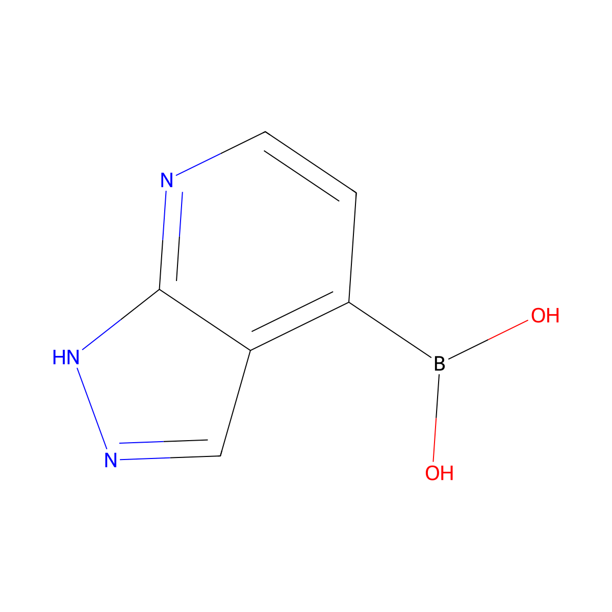 (1H-Pyrazolo[3,4-B]pyridin-4-YL)boronic acid molecular structure, CAS 2304635-23-0