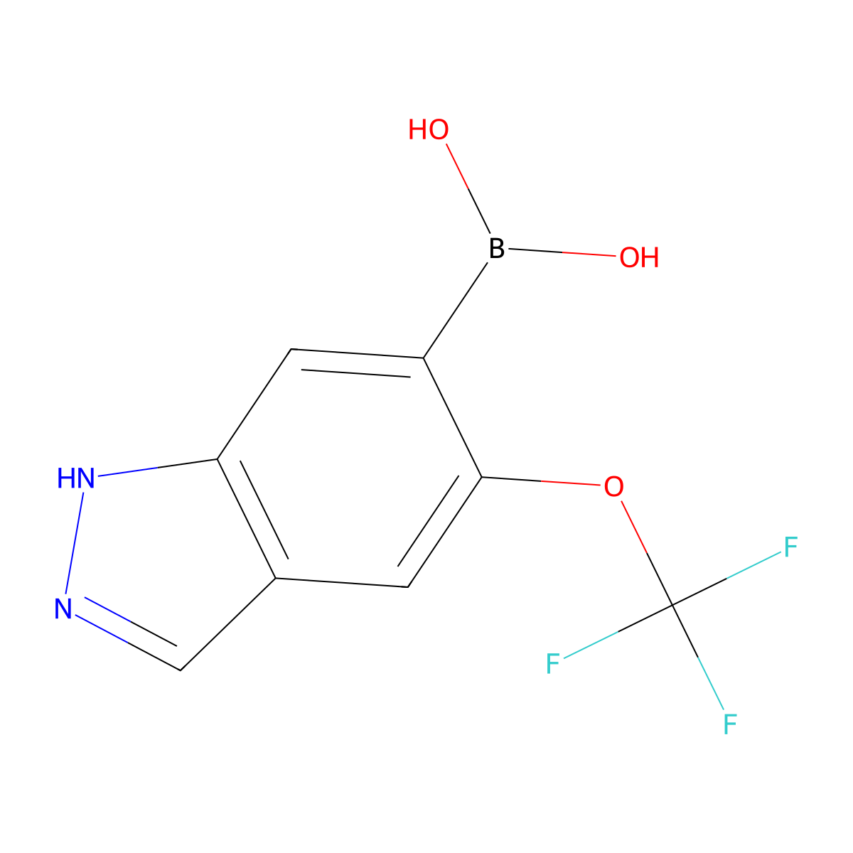 5-(Trifluoromethoxy)-1H-indazol-6-yl-6-boronic acid molecular structure, CAS 2304635-27-4