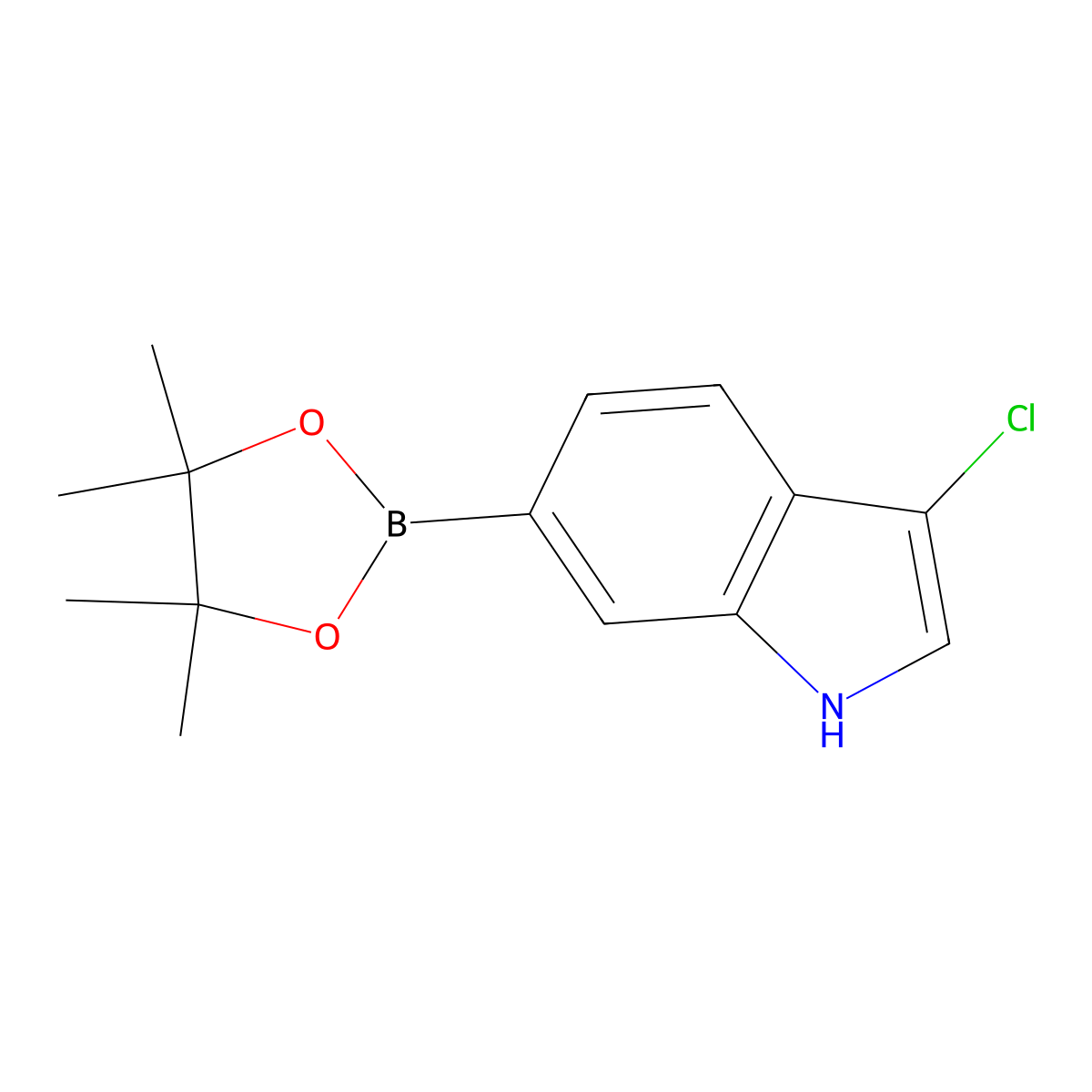 (3-Chloro-1H-indol-6-yl)boronic acid pinacol ester molecular structure, CAS 2304635-36-5