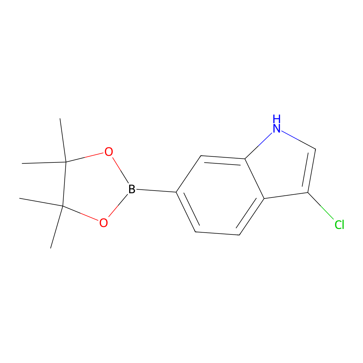 (3-Chloro-1H-indol-6-yl)boronic acid pinacol ester molecular structure, CAS 2304635-36-5