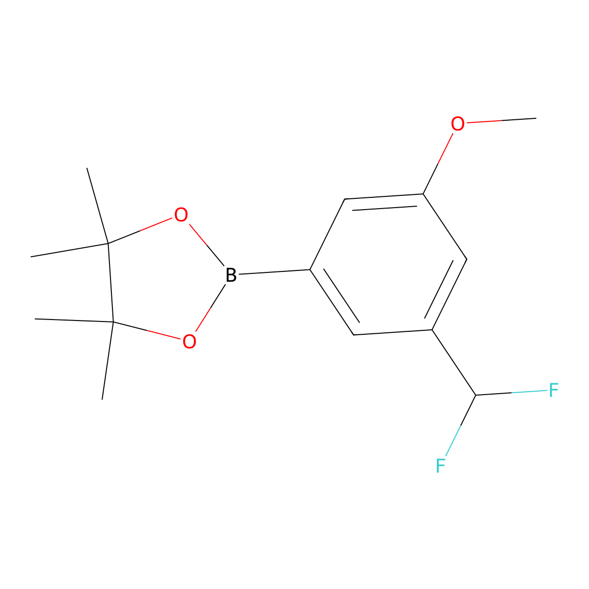 2-(3-(Difluoromethyl)-5-methoxyphenyl)-4,4,5,5-tetramethyl-1,3,2-dioxaborolane molecular structure, CAS 2304635-41-2
