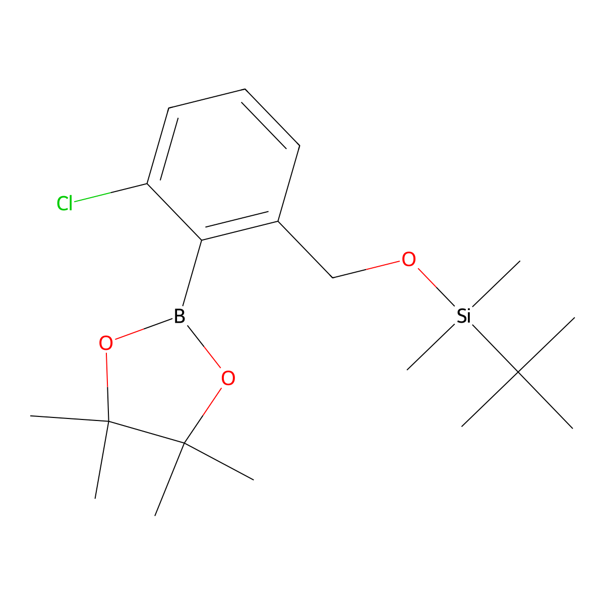 2-[[(tert-Butyldimethylsilyl)oxy]methyl]-6-chlorophenylboronic Acid Pinacol Ester molecular structure, CAS 2304635-51-4