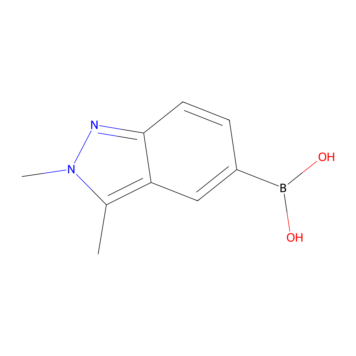 (2,3-Dimethyl-2H-indazol-5-YL)boronic acid molecular structure, CAS 2304635-52-5