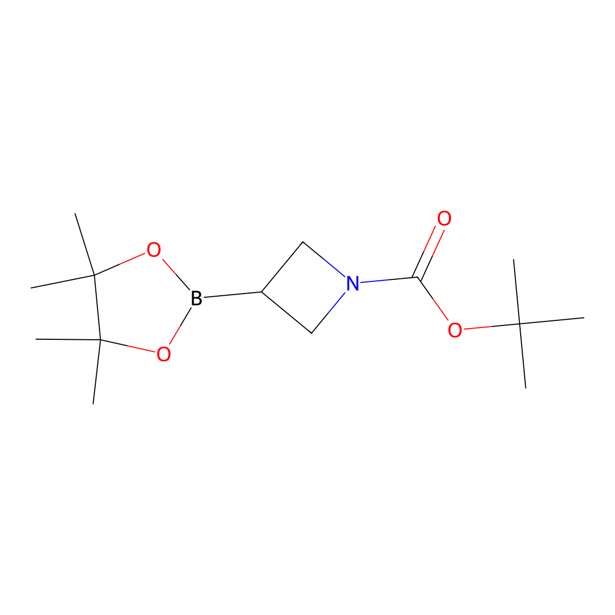 1-Boc-azetidine-3-boronic acid pinacol ester molecular structure, CAS 2304635-53-6