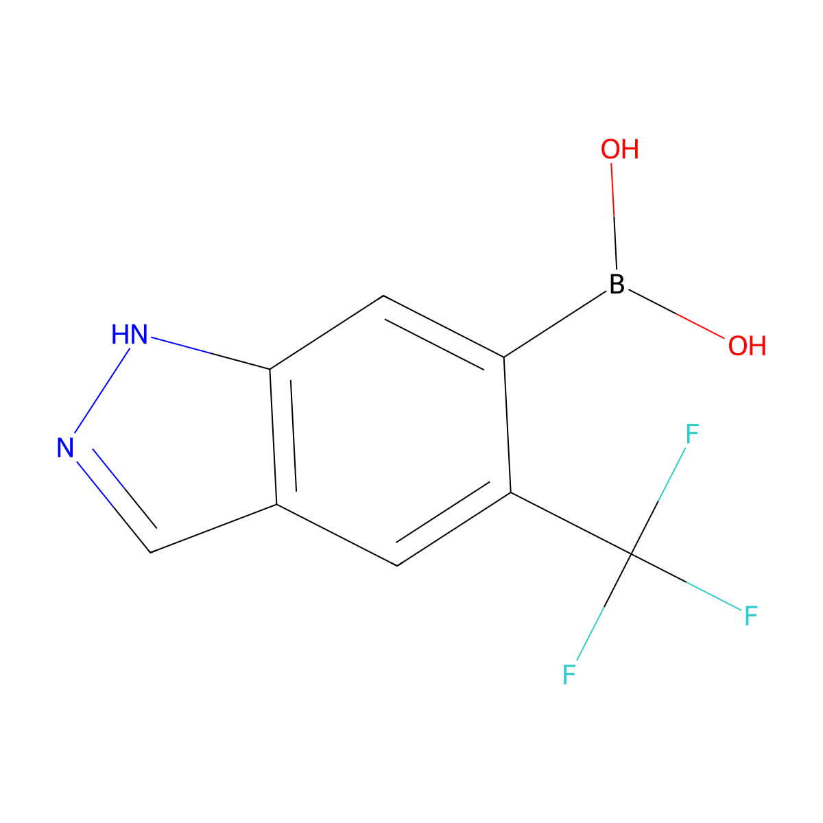 5-(Trifluoromethyl)-1H-indazol-6-yl-6-boronic acid molecular structure, CAS 2304635-57-0