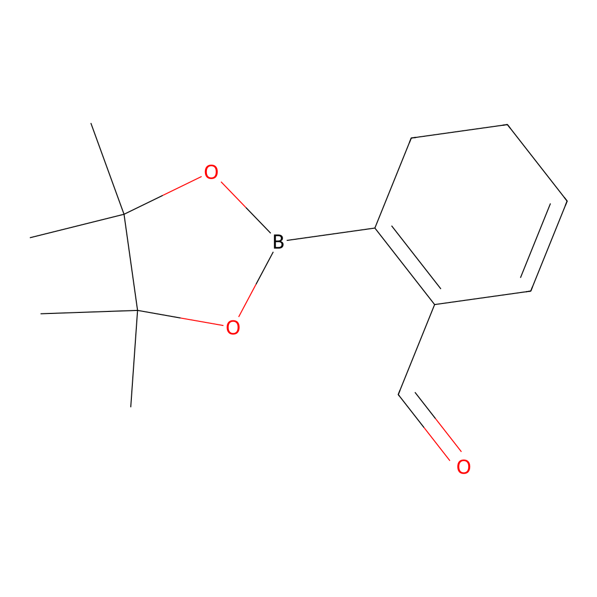 2-(4,4,5,5-Tetramethyl-1,3,2-dioxaborolan-2-yl)cyclohexa-1,5-diene-1-carbaldehyde molecular structure, CAS 2304635-60-5