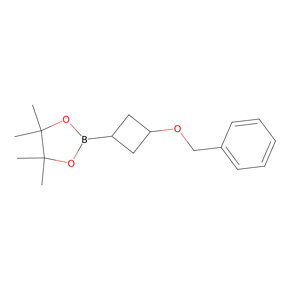 2-(3-(Benzyloxy)cyclobutyl)-4,4,5,5-tetramethyl-1,3,2-dioxaborolane molecular structure, CAS 2304635-71-8