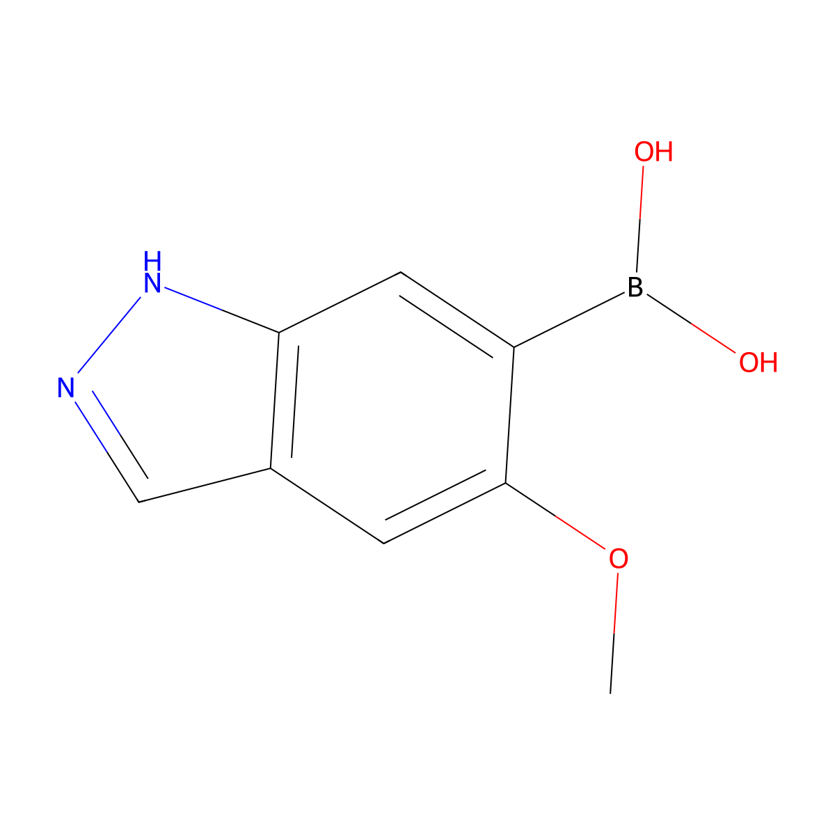 5-Methoxy-1H-indazol-6-yl-6-boronic acid molecular structure, CAS 2304635-77-4