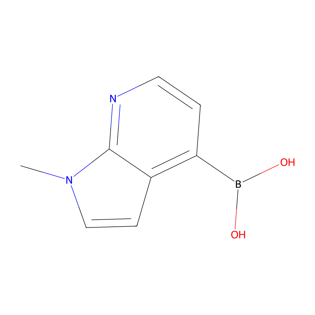 (1-Methyl-1H-pyrrolo[2,3-B]pyridin-4-YL)boronic acid molecular structure, CAS 2304635-78-5