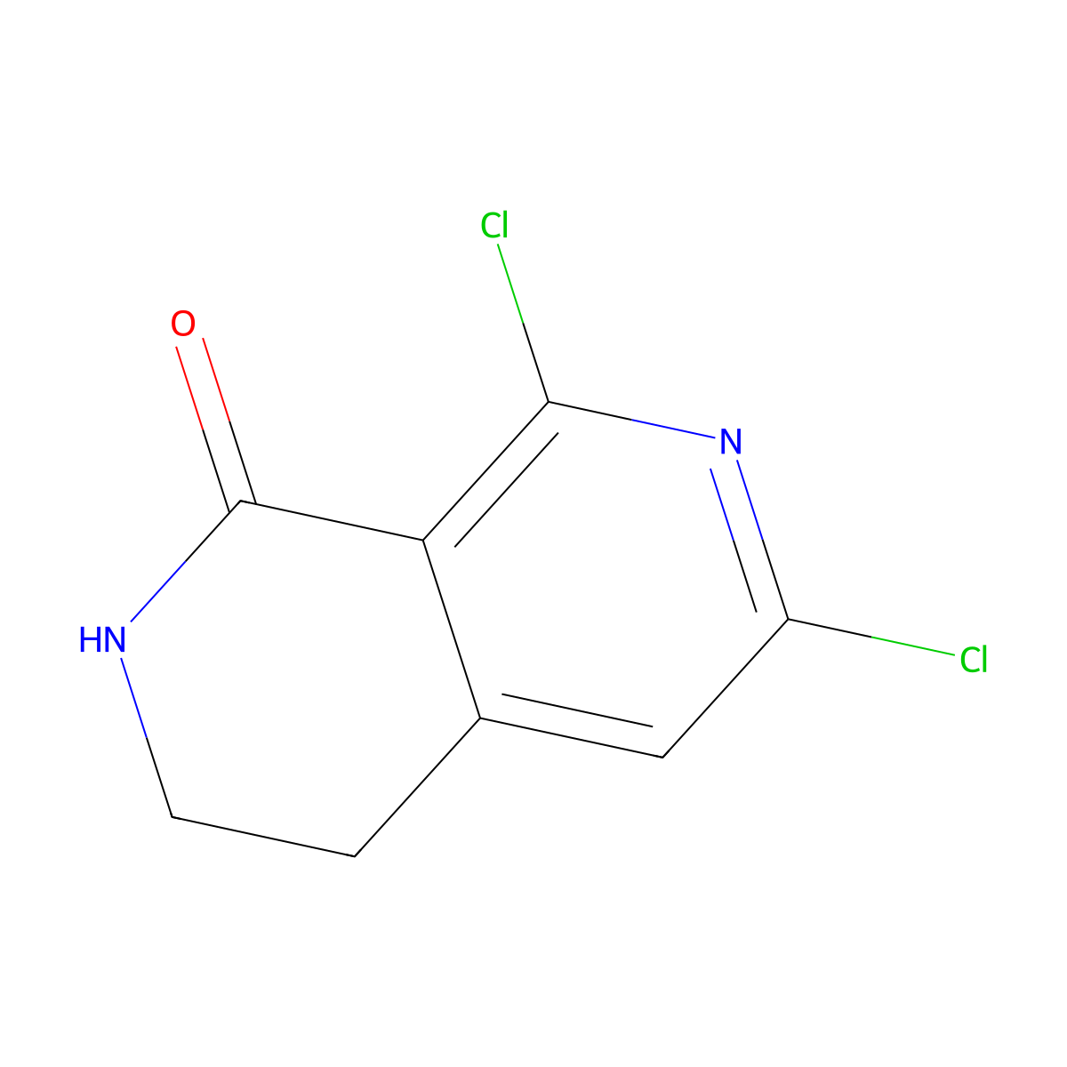 6,8-Dichloro-1,2,3,4-tetrahydro-2,7-naphthyridin-1-one molecular structure, CAS 2304654-72-4