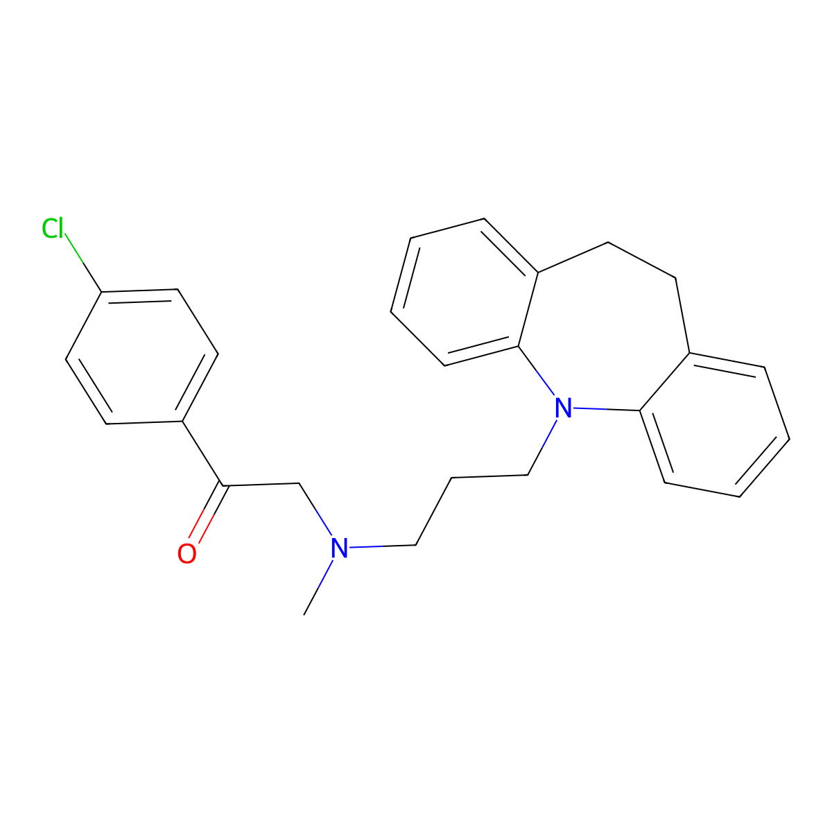 Lofepramine molecular structure, CAS 23047-25-8