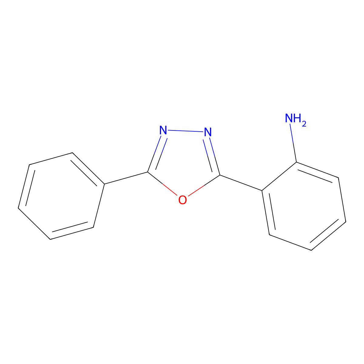 2-(5-Phenyl-1,3,4-oxadiazol-2-yl)aniline molecular structure, CAS 23047-95-2