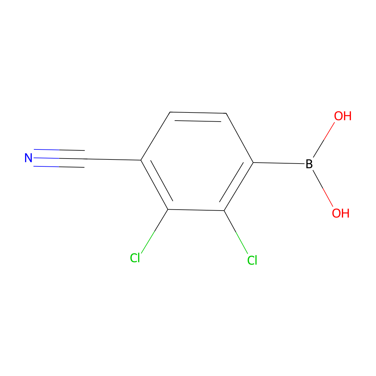 (2,3-Dichloro-4-cyanophenyl)boronic acid molecular structure, CAS 2304748-21-6