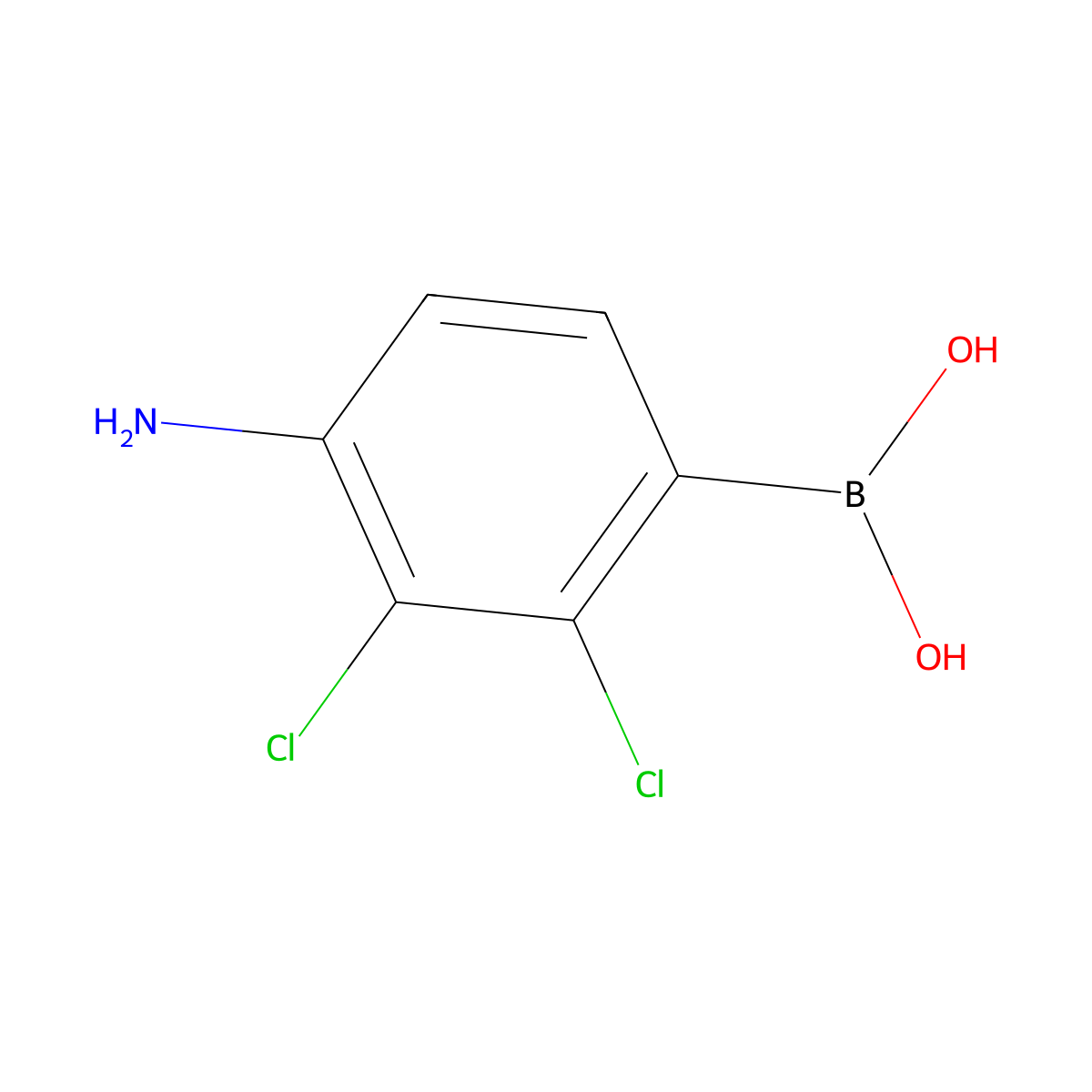 (4-Amino-2,3-dichlorophenyl)boronic acid molecular structure, CAS 2304748-34-1