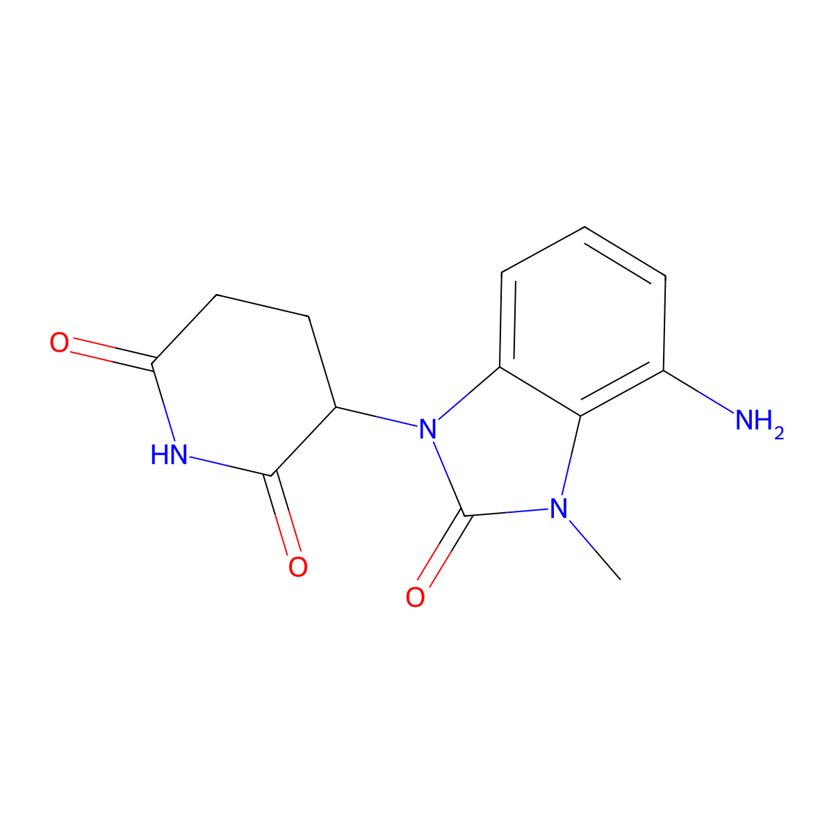 3-(4-Amino-3-methyl-2-oxo-2,3-dihydro-1H-benzo[d]imidazol-1-yl)piperidine-2,6-dione molecular structure, CAS 2304753-42-0
