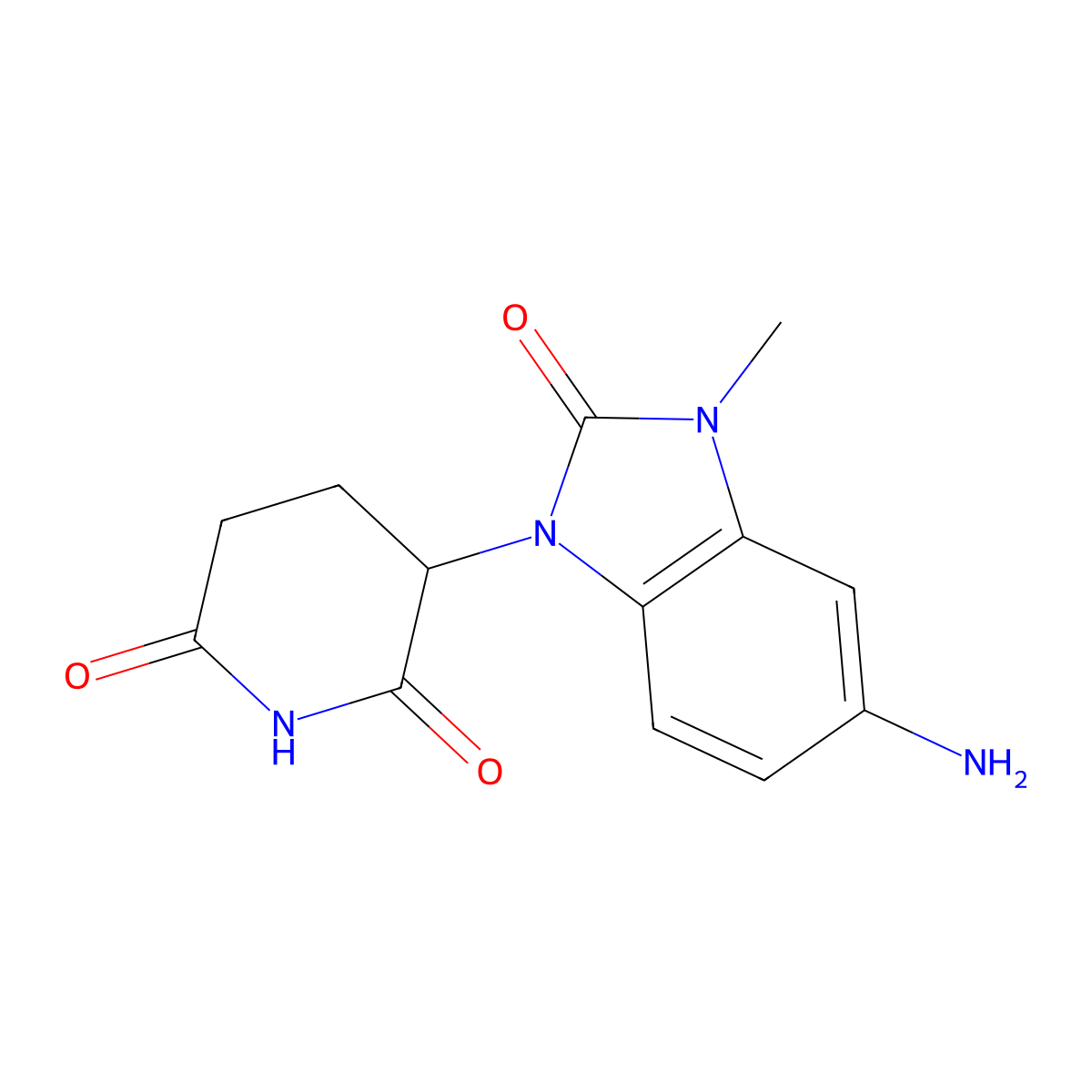 3-(5-amino-3-methyl-2-oxo-2,3-dihydro-1H-1,3-benzodiazol-1-yl)piperidine-2,6-dione molecular structure, CAS 2304753-45-3