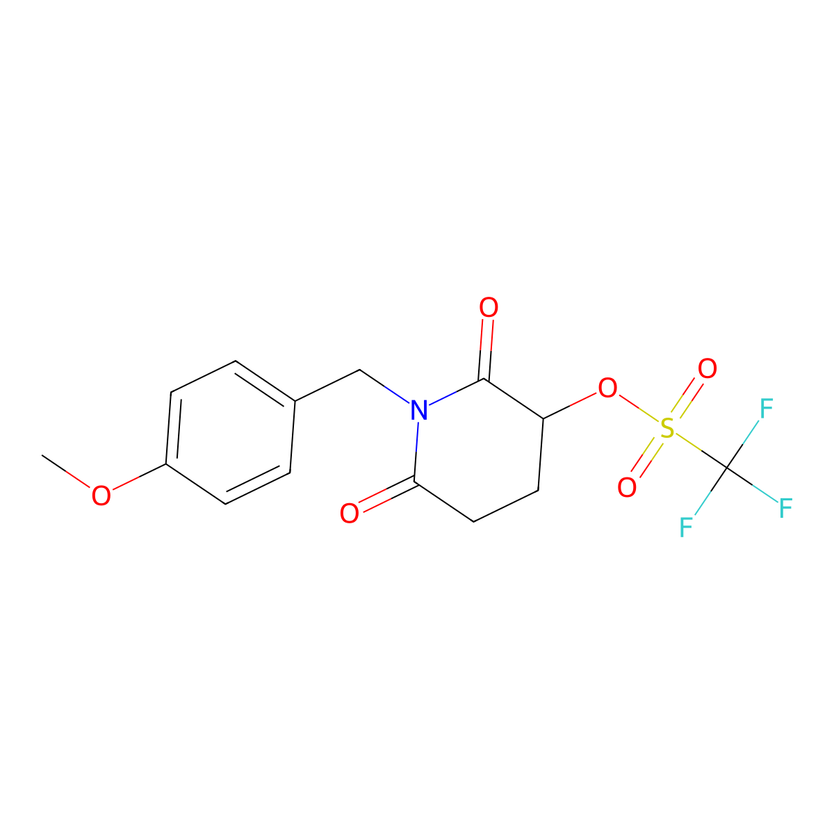 1-(4-Methoxybenzyl)-2,6-dioxopiperidin-3-yl trifluoromethanesulfonate molecular structure, CAS 2304754-47-8