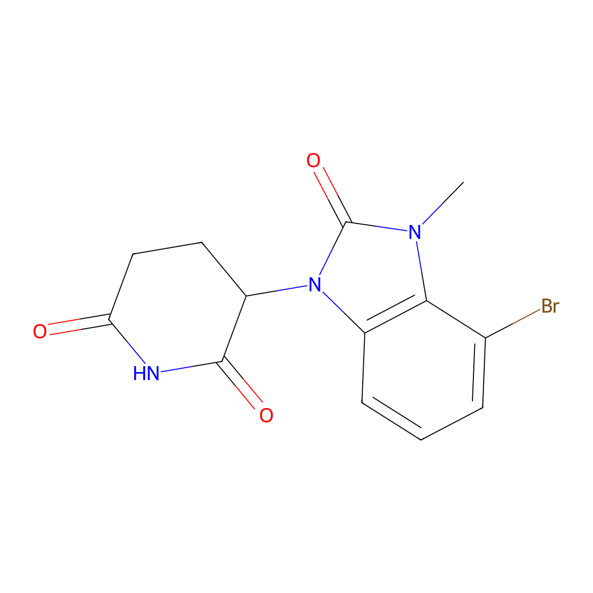 3-(4-Bromo-3-methyl-2-oxo-2,3-dihydro-1h-benzo[d]imidazol-1-yl)piperidine-2,6-dione molecular structure, CAS 2304754-51-4