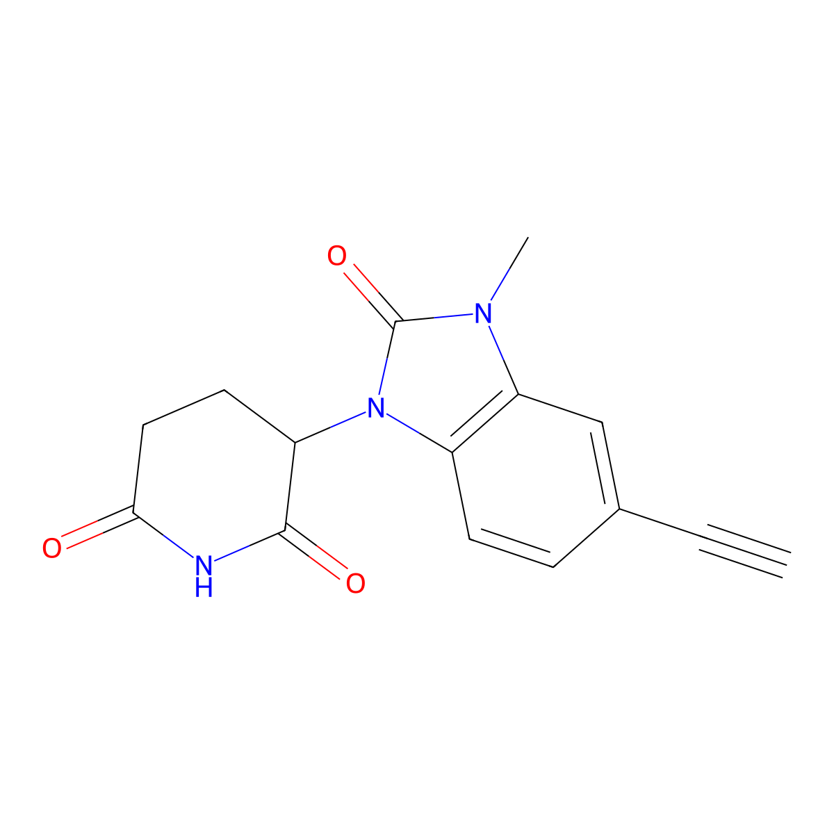 3-(5-Ethynyl-3-methyl-2-oxo-benzimidazol-1-YL)piperidine-2,6-dione molecular structure, CAS 2304754-82-1