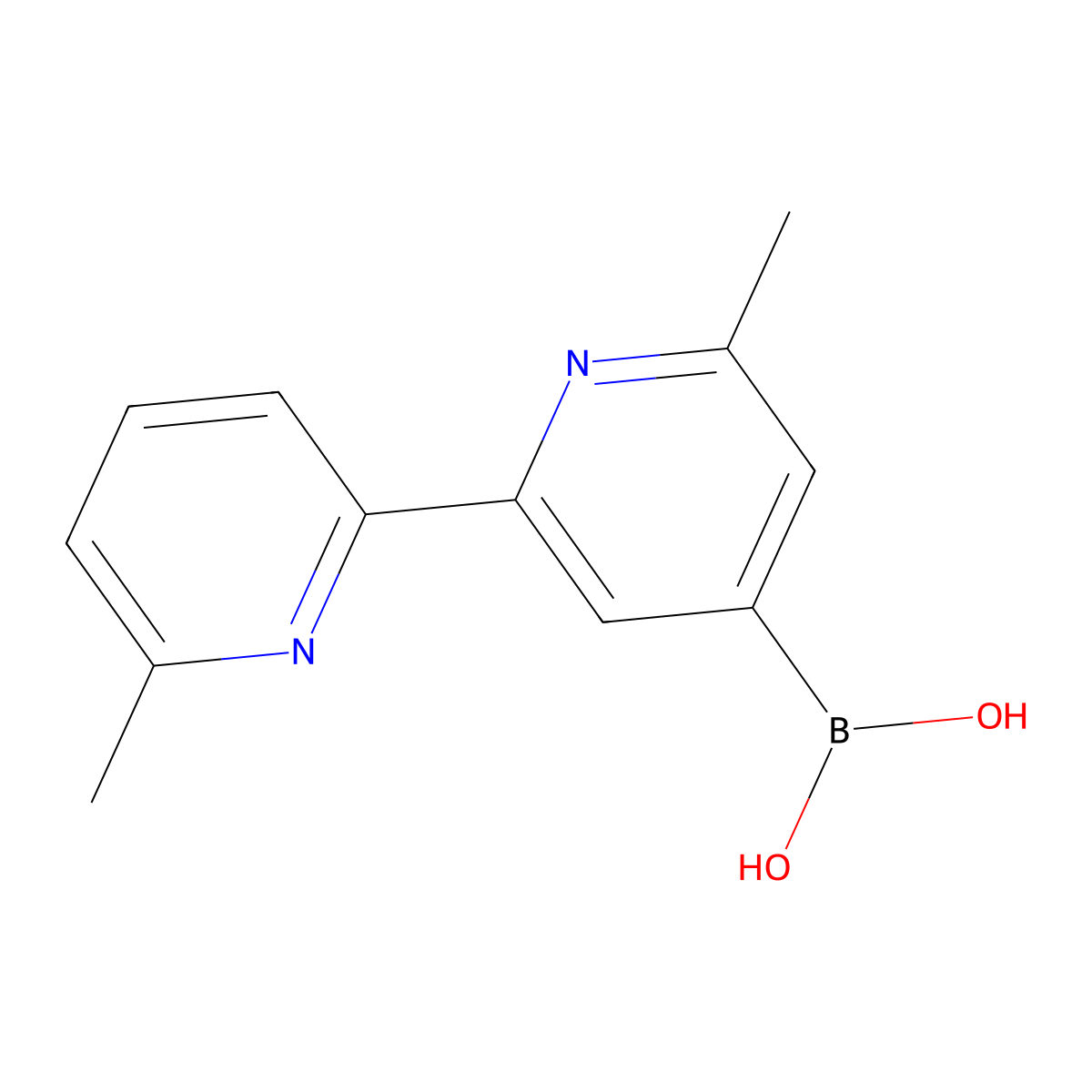 (6,6'-Dimethyl-[2,2'-bipyridin]-4-yl)boronic acid molecular structure, CAS 2304817-16-9